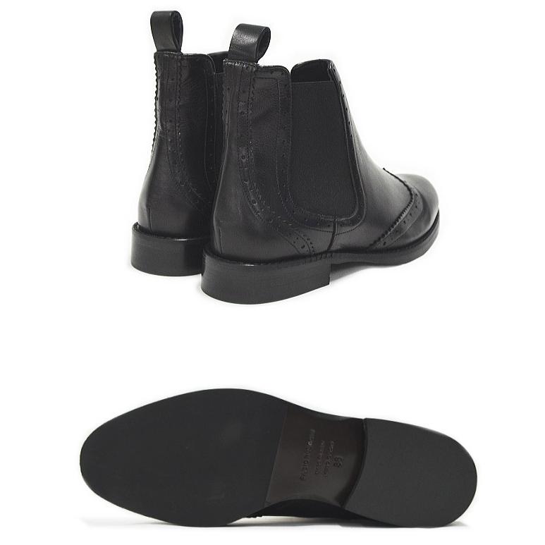 Fabio Rusconi ファビオルスコーニ ブーツ サイドゴアブーツ I 1367 ウイングチップ メダリオン マニッシュ マスキュリン ブラック 黒 Nero レザー I1367 Shoebreak 通販 Yahoo ショッピング