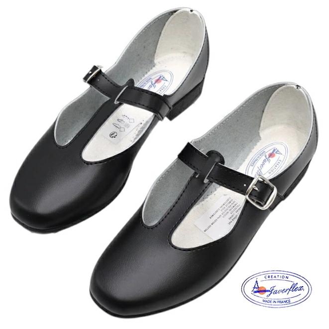 JAVERFLEX（ジャバフレックス） Tストラップ ローヒール パンプス 25