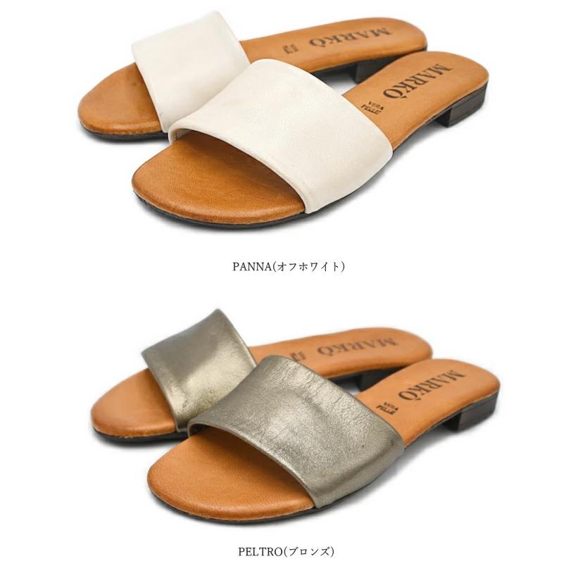 Marko 牛革 フラットサンダル マルコ ベルト ミュール レディース サンダル レザー ブラック M Shoebreak 通販 Yahoo ショッピング