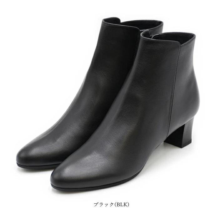 日本製 ショートブーツ R-5893 浅草製 本革 レディース 靴 サイド