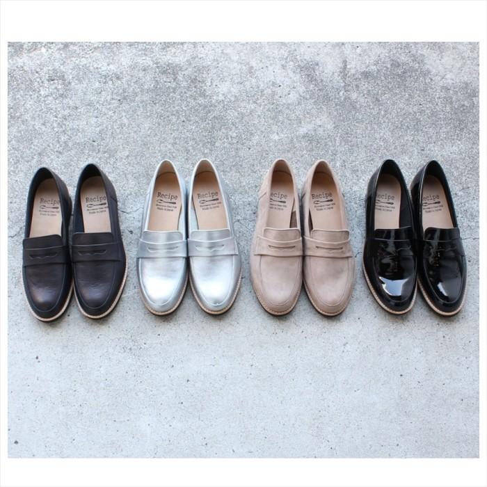 コインローファー Recipe レシピ 靴 Rp 309 本革 レザー ナチュラルシューズ マニッシュ レディース フラットシューズ Rp309 Shoebreak 通販 Yahoo ショッピング