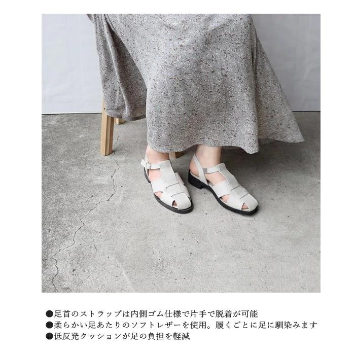 日本製 グルカサンダル Recipe レシピ 靴 RP-518 本革 レザー サンダル スクエアトウ レディース 歩きやすい｜outlet-para｜04