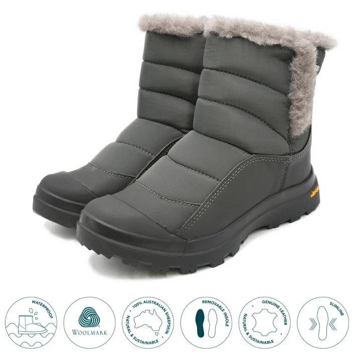 国産EMU Australia エミュ 完全防水 ムートンブーツ W13094 Hotham Vibram ヴィブラム ウォータープルーフ シープスキン ムートン 伸縮アッパー