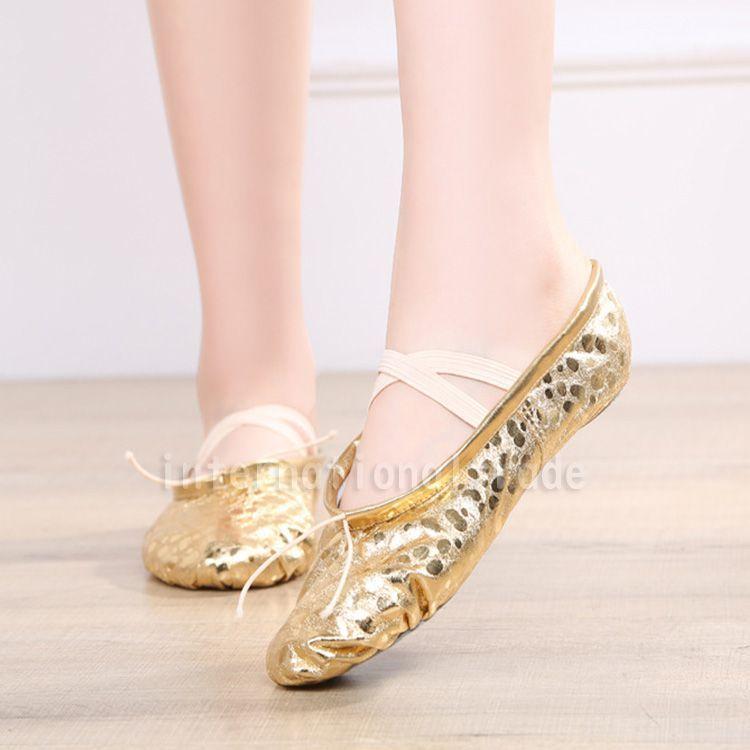 バレエ シューズ メタリック キラキラ 軽量 ソフトバレエシューズ