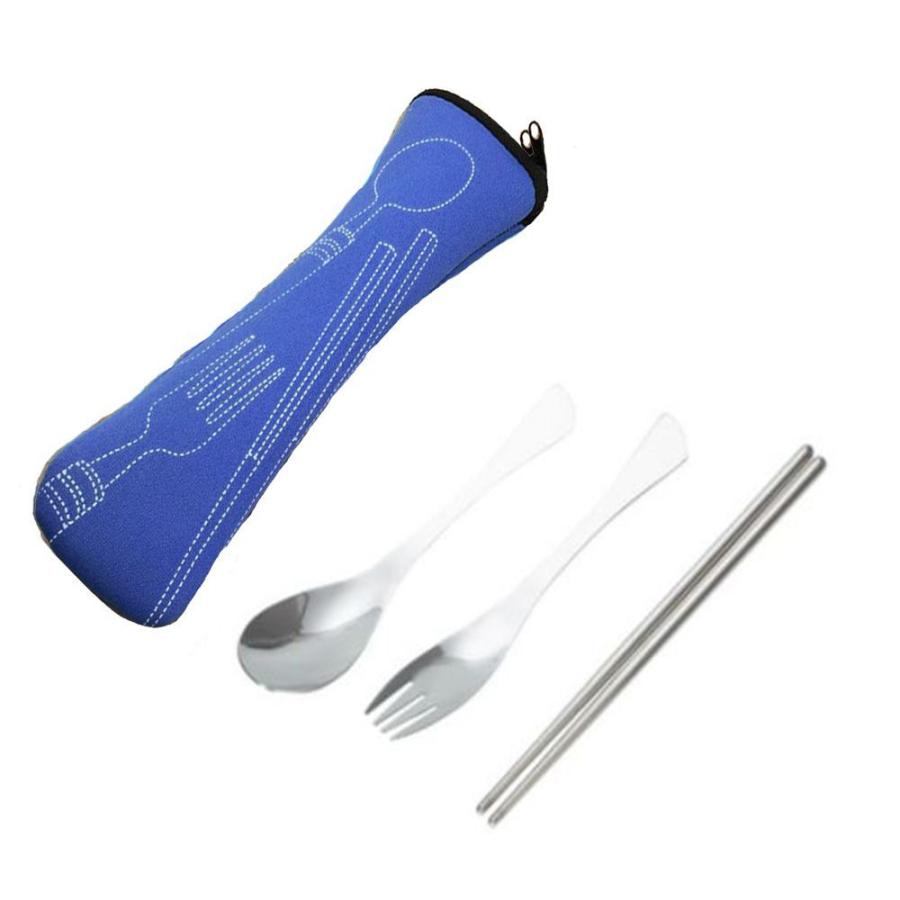 Peak カトラリー・ストラップ付き箸、スプーン、フォーク3点セット