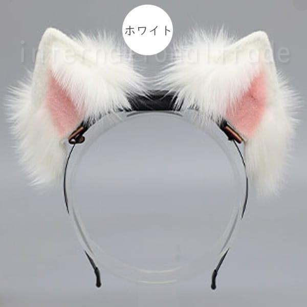 コスプレ小物 動く猫耳カチューシャ ふわふわ ファー ねこみみ
