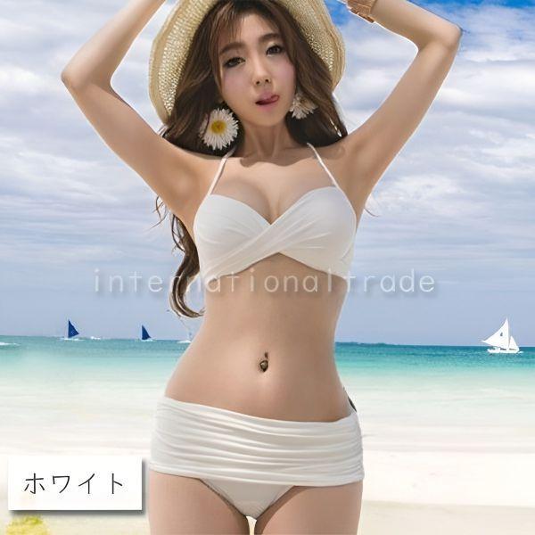 レディース水着 ビキニ クロスデザイン 水着 バンドゥ風 セパレート