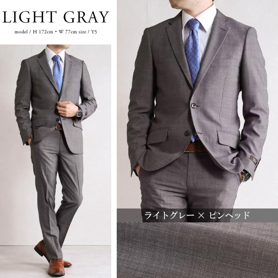 スーツのアウトレット工場 スーツ メンズ Super100's ウール100% 2