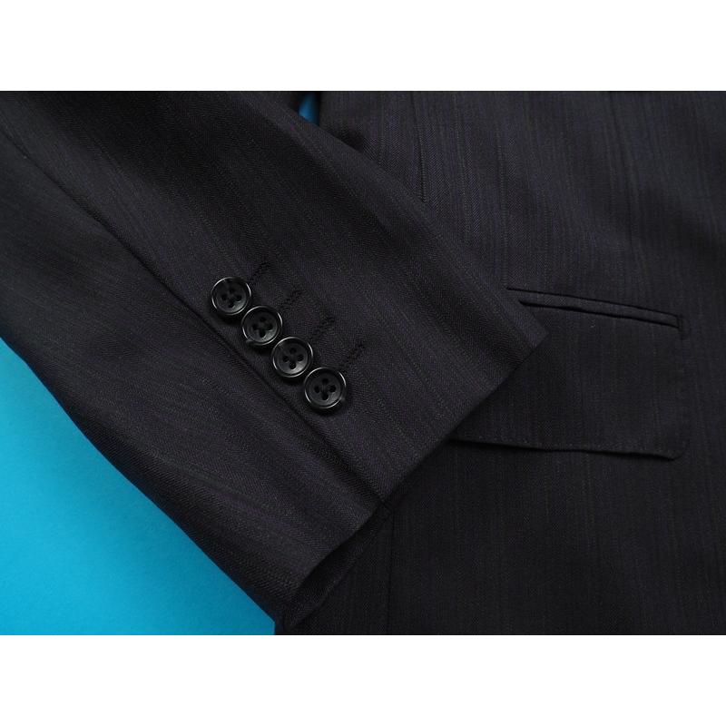 新品定価11万円 DURBAN ダーバン 日本製 秋冬総裏 r.a.s.o.生地 シルク混ウール ストライプ スーツBB8灰(98) 0000175の画像