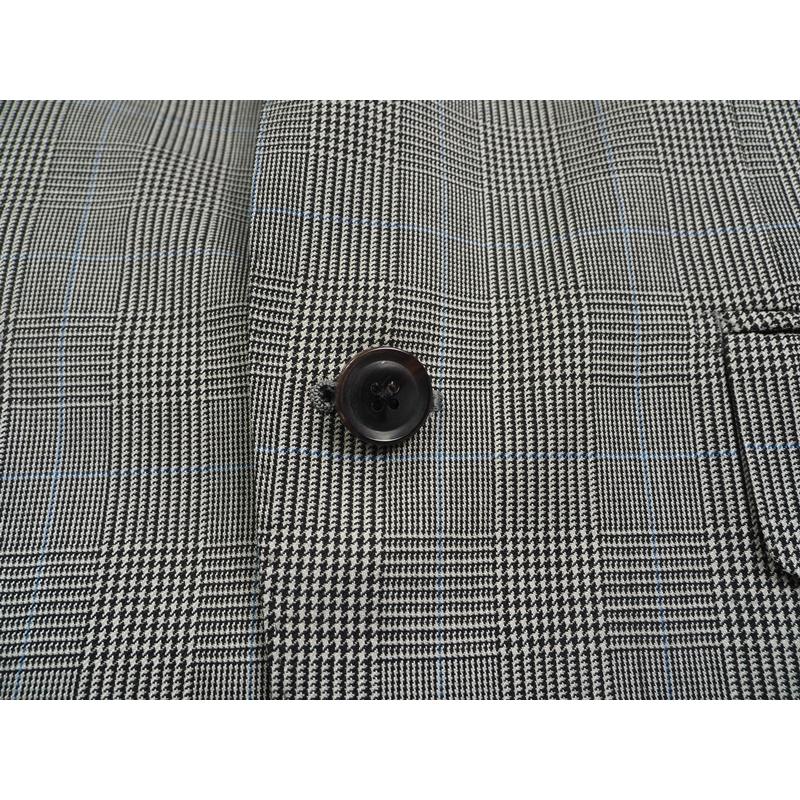 新品サンプル azabu tailor 麻布テーラー 秋冬『GRAND MARQUIS 日本製生地』ウール グレンチェック スリーピーススーツ 46A(A5)灰 0914-046の画像