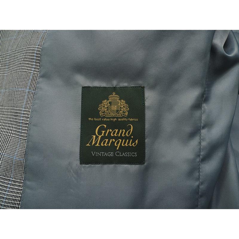 新品サンプル azabu tailor 麻布テーラー 秋冬『GRAND MARQUIS 日本製生地』ウール グレンチェック スリーピーススーツ 46A(A5)灰 0914-046の画像
