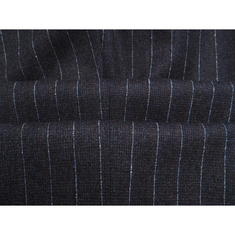 【ダーバン】チェルッティ生地　高級生地　ストライプ　ブラック　AB4 M CERRUTI（チェルッティ） 新品10.8万円 大手百貨店扱い 秋冬『CERRUTI
