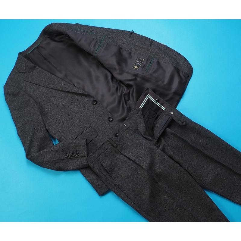 新品10.8万円 大手百貨店扱い 秋冬『CERRUTI チェルッティ 伊製生地』ストレッチウール ツイード スーツA6灰(C) 1011201の画像