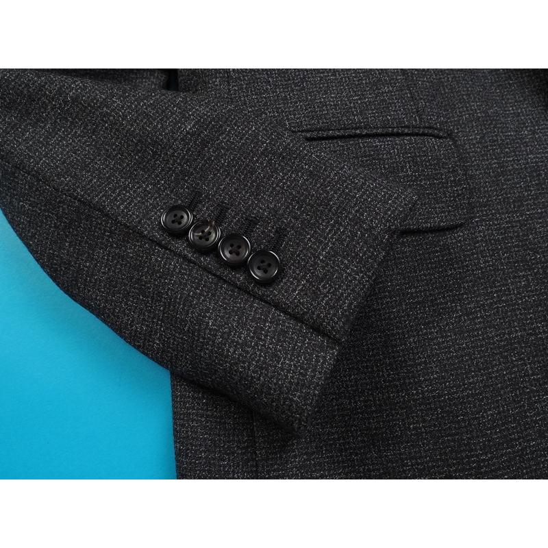 新品10.8万円 大手百貨店扱い 秋冬『CERRUTI チェルッティ 伊製生地』ストレッチウール ツイード スーツA6灰(C) 1011201の画像