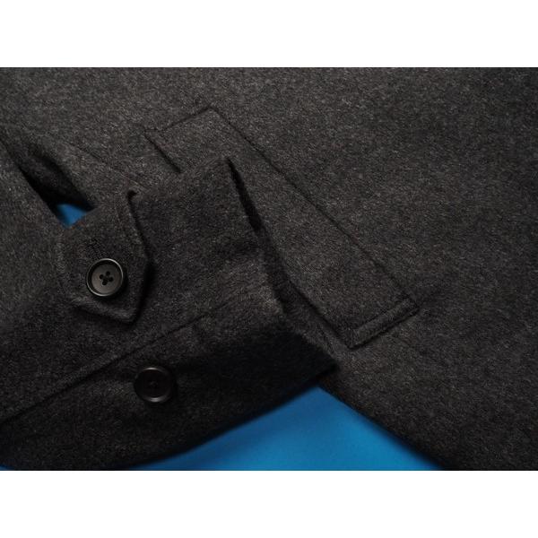 コムサメン イタリアンカラーハーフコート ネイビー Sサイズ 定価64,900円 コムサメン イタリアンカラーハーフコート ネイビー Sサイズ