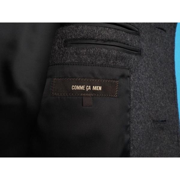 コムサメン イタリアンカラーハーフコート ネイビー Sサイズ