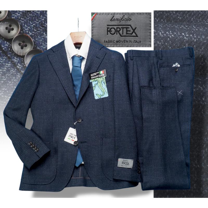 新品8.6万円 大手百貨店扱い 秋冬『FORTEX イタリア製生地』ウール混