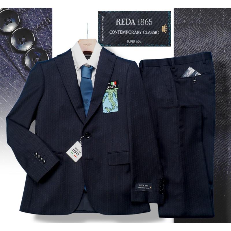 ★3ピース Lサイズ★ オンリー REDA スーツ 総柄 SUPER 110’S レダ（Leda） 新品8.6万円 大手百貨店扱い 日本製 秋冬『REDA 伊製生地