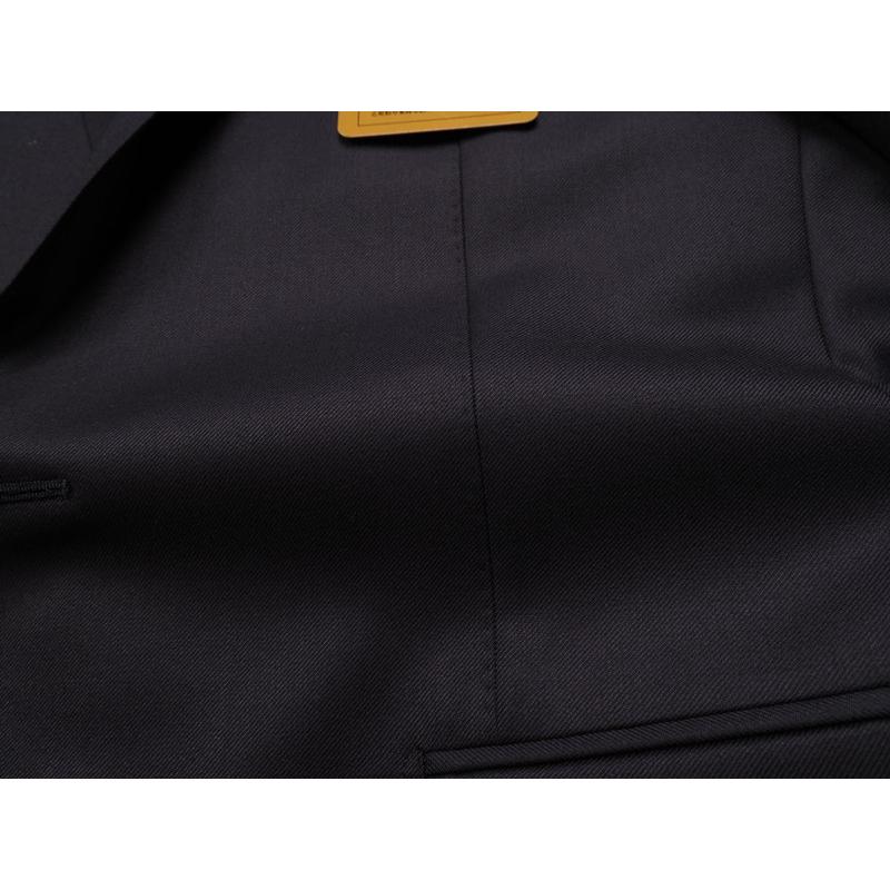 新品20.6万円 大手百貨店扱い 秋冬 日本製『Scabal スキャバル 英国製生地』カシミヤ混 Super120ウール 無地 スーツAB8紺(B) 1200671の画像
