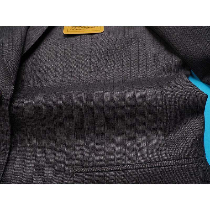 新品20.6万円 大手百貨店扱い 秋冬 日本製『Scabal スキャバル 英国製生地』カシミヤ混 Super120ウール ストライプ スーツA4灰(C) 1200871の画像