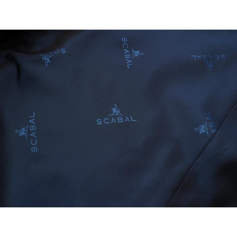 新品20.6万円 大手百貨店扱い 秋冬 日本製『Scabal スキャバル 英国製生地』カシミヤ混 Super120ウール ストライプ スーツA4紺(B) 1201071の画像