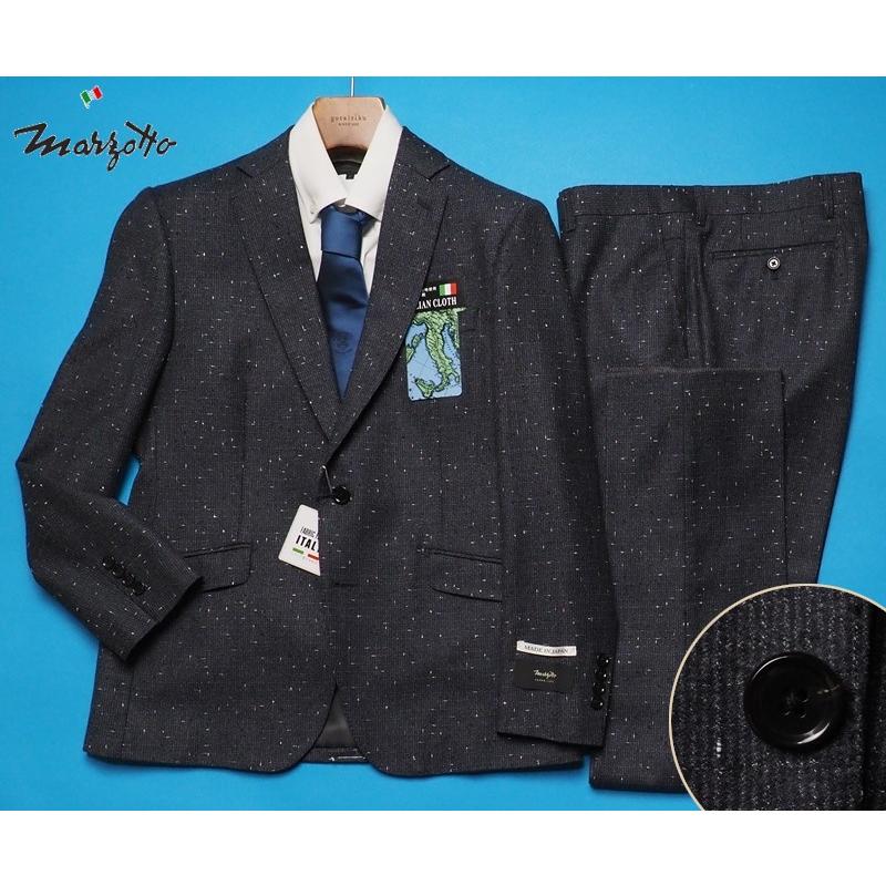 新品8.6万円 大手百貨店扱い 春夏　マルゾット セットアップ スーツA5黒 新品9.7万円 大手百貨店扱い 日本製 秋冬『MARZOTTO マルゾット 伊製