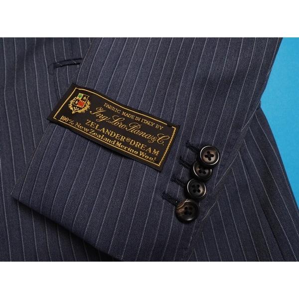 美品 テイジン×ロロピアーナZELANDER DREAM スーツ ストライプ Loro Piana 【YA体】【A体】【春夏秋】【Loropiana ロロピアーナ