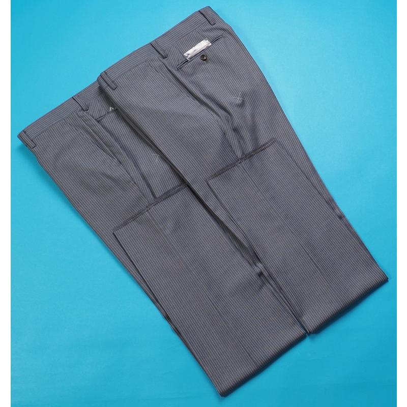 新品19.5万円 大手百貨店扱い 春夏『Ermenegildo Zegna ゼニア TROPICAL 伊製生地』ウール100% ストライプ ツーパンツスーツA4灰(H)1509672の画像