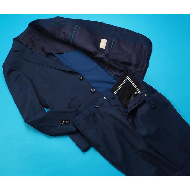 春夏『CERRUTI チェルッティ伊製生地』無地 スーツBB8紺 CERRUTI（チェルッティ） 新品10.8万円 大手百貨店扱い 10マンス