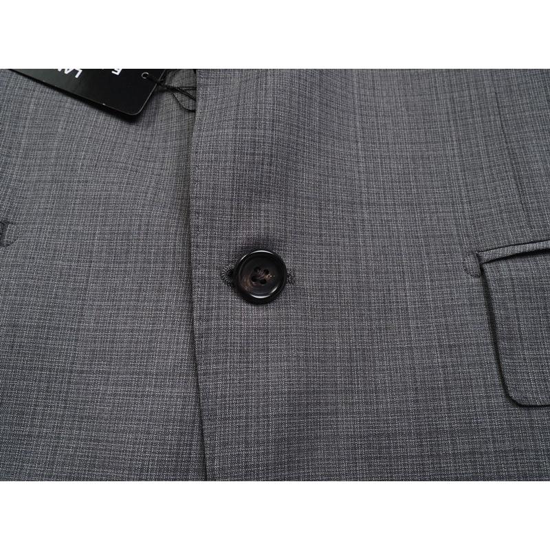 新品10.8万円 大手百貨店扱い 春夏『CERRUTI チェルッティ 伊製生地』Super130Sウール  織柄チェック スーツBB6灰(H) 1570091の画像