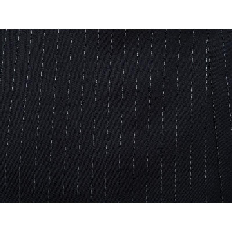 新品20.6万円 大手百貨店扱い 春秋 日本製『Scabal スキャバル 英国製生地』Super140Sウール 綾織 艶感 ストライプ スーツA5紺(B)1703081の画像