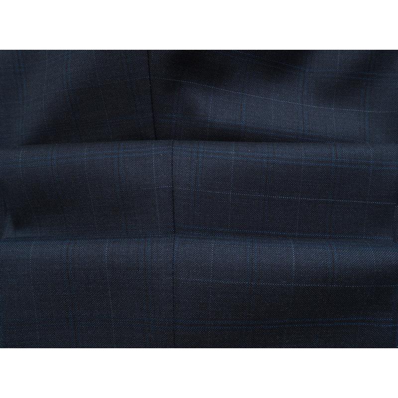 新品20.6万円 大手百貨店扱い 春秋 日本製『Scabal スキャバル 英国製生地』Super140Sウール 綾織 艶感 チェック柄 スーツA7灰(C)1703481の画像