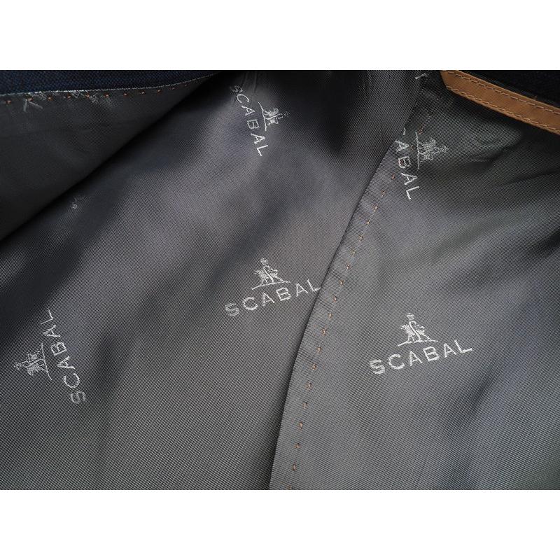 新品20.6万円 大手百貨店扱い 春秋 日本製『Scabal スキャバル 英国製生地』Super140Sウール 綾織 艶感 チェック柄 スーツA7灰(C)1703481の画像