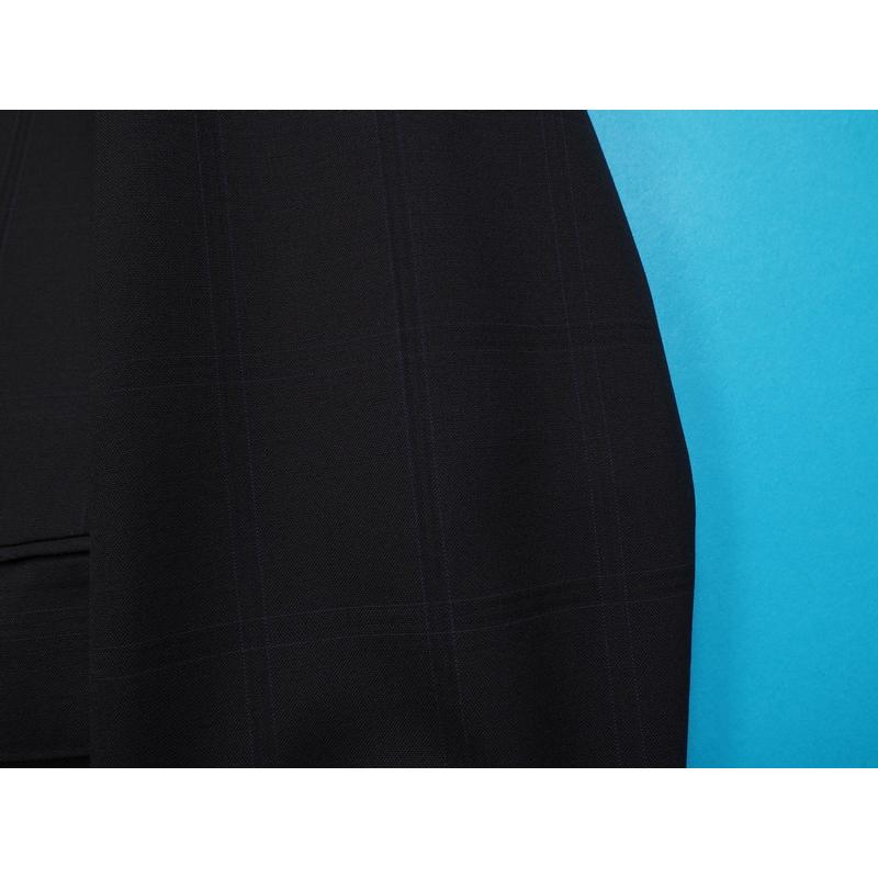 新品20.6万円 大手百貨店扱い 春夏 日本製『Scabal スキャバル 英国製生地』Super120Sウール チェック柄 スーツA6濃紺(B)1703871の画像