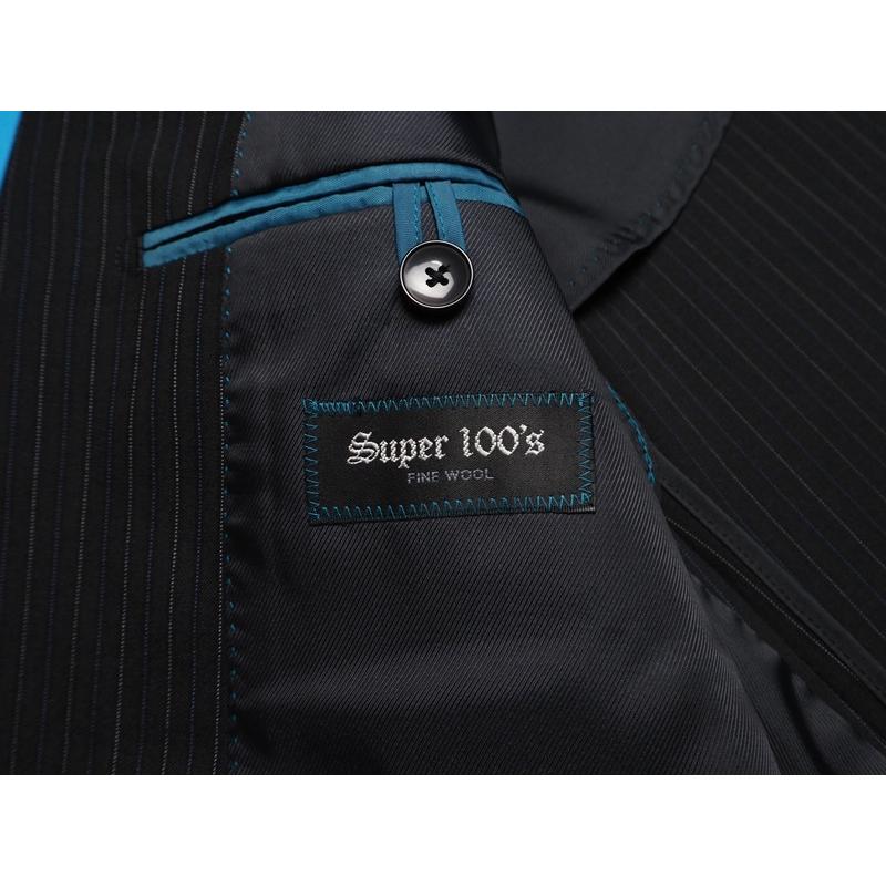 新品 大手百貨店扱い 日本製 春夏 Super100ウール ストライプ スーツ