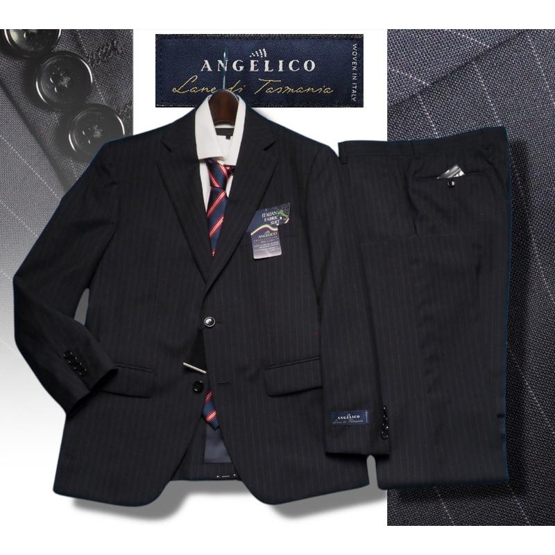 【期間限定値下げ〜11/3】ANGELICO ストライプスーツ ネイビー 未使用 ANGELICO（アンジェリコ） 新品8万円 大手百貨店扱い 春夏『ANGELICO