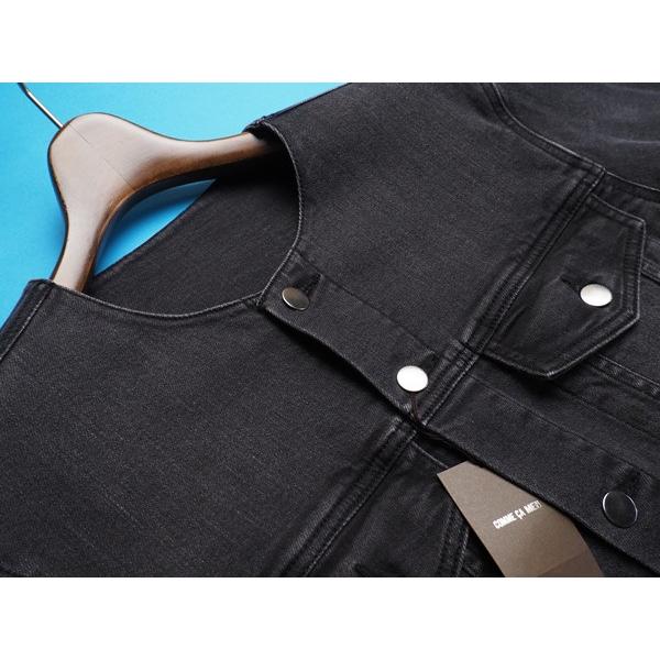 COMME CA MEN（コムサメン） 新品 定価4.2万円 岡山デニム ノーカラー 