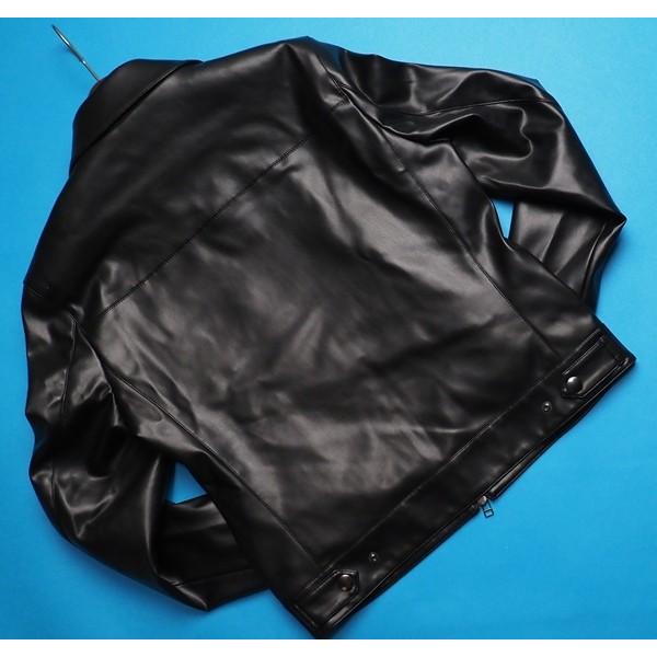 COMME CA MEN（コムサメン） 新品定価7.2万円 エコレザー ライダース 