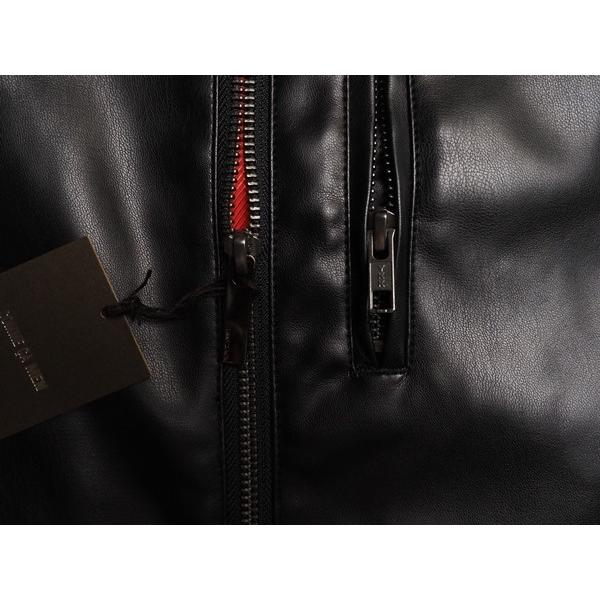 COMME CA MEN（コムサメン） 新品定価7.2万円 エコレザー ライダース 
