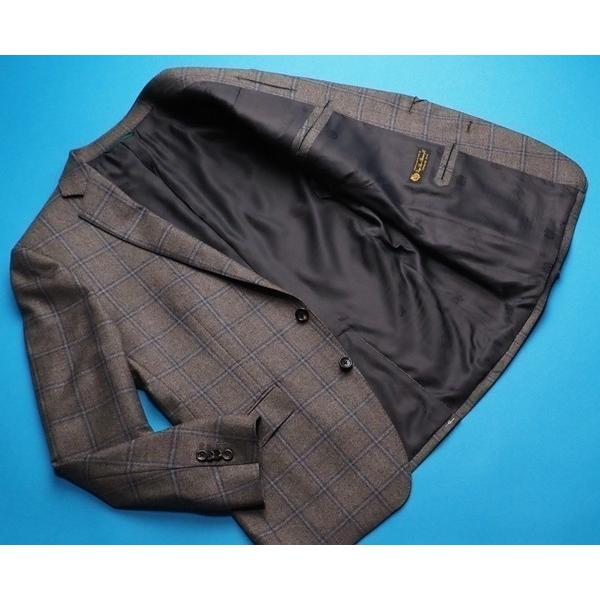 新品9.6万円 大手百貨店扱い 秋冬『Loro Piana ロロピアーナ 伊製生地』ウール100% 起毛 シャークスキン ジャケットAB6茶(D) 3050060の画像