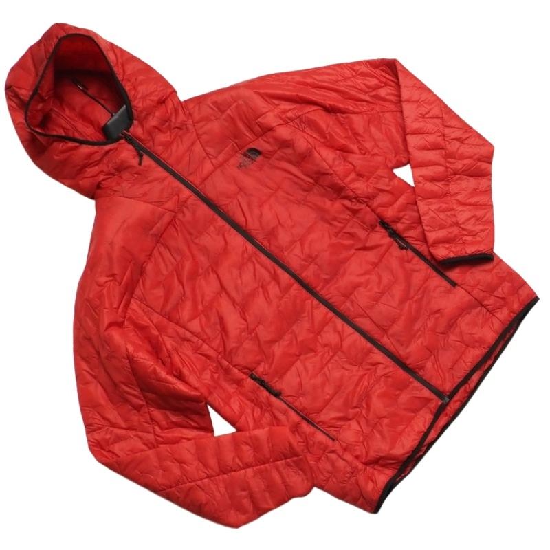新品正規26900円 ノースフェイス 海外限定 高機能エコダウン ACTIVE WARMTH フーディー/ジャケット メンズLレッド(RED) 直営店購入_1