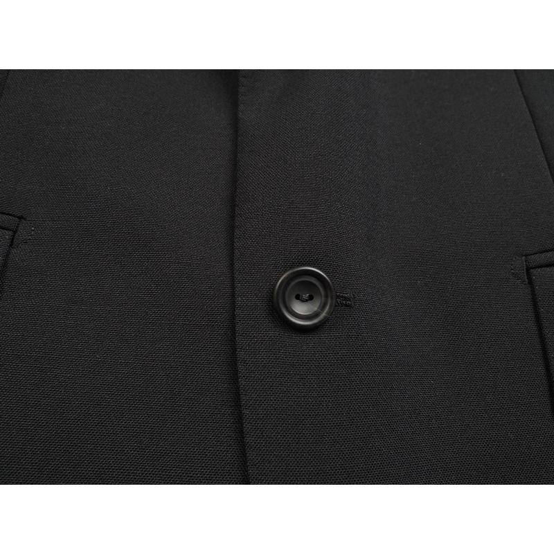 新品47.1万円 オンワード樫山 Henry Poole ヘンリープール 日本製『DORMEUIL 英国製生地 トニック』スリーピーススーツA96(A6程)黒 4601の画像
