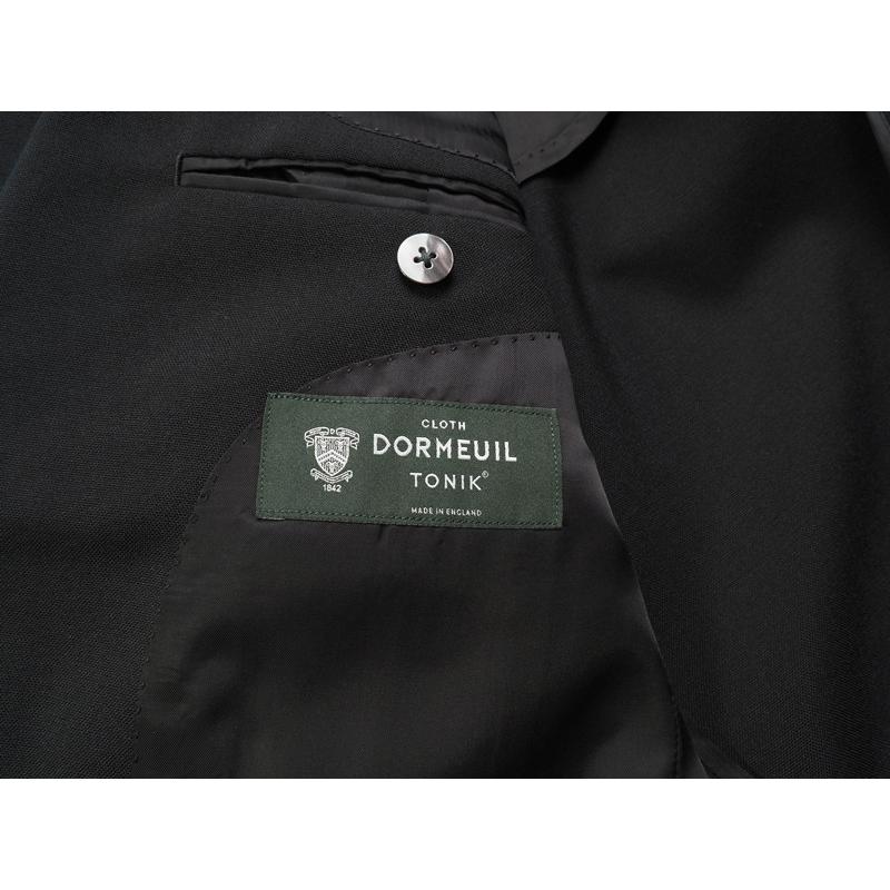 新品47.1万円 オンワード樫山 Henry Poole ヘンリープール 日本製『DORMEUIL 英国製生地 トニック』スリーピーススーツA96(A6程)黒 4601の画像