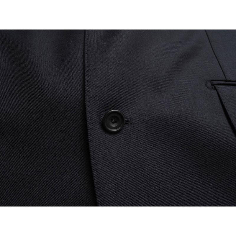 新品35.7万円 オンワード樫山 Henry Poole ヘンリープール 日本製 秋冬『ドーメル 英国製生地』ギャバ スリーピーススーツA92(A4)紺 660231の画像