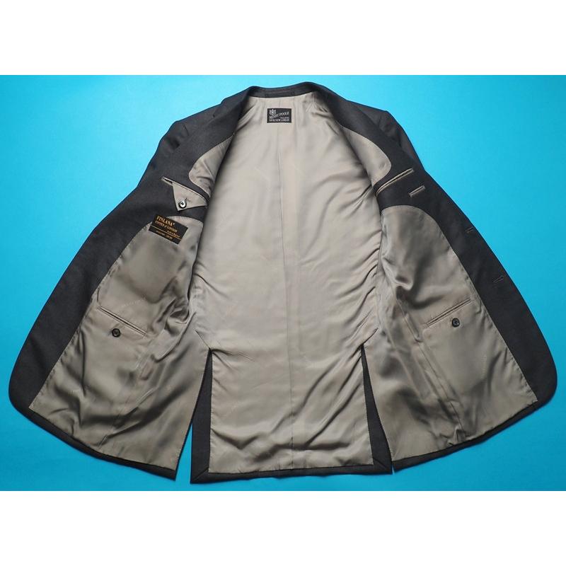 新品35.7万円 Henry Poole ヘンリープール 日本製 秋冬『FINTEX of LONDON FINLANA 英国生地』ウール スリーピーススーツA94(A6)灰 661140の画像
