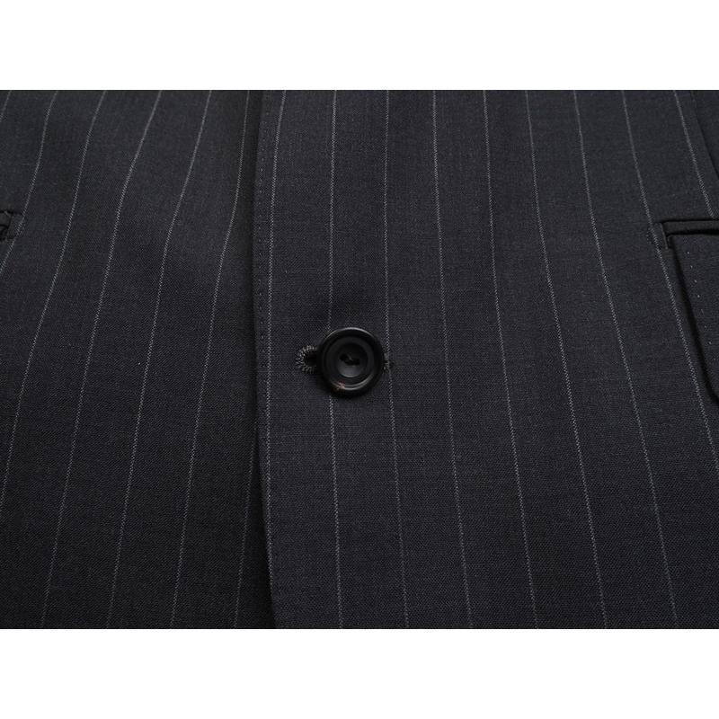 新品27.5万円 オンワード樫山 Henry Poole ヘンリープール 日本製 春夏『FINTEX of LONDON 英国生地』ウール100% スーツA96(A6)灰662396の画像