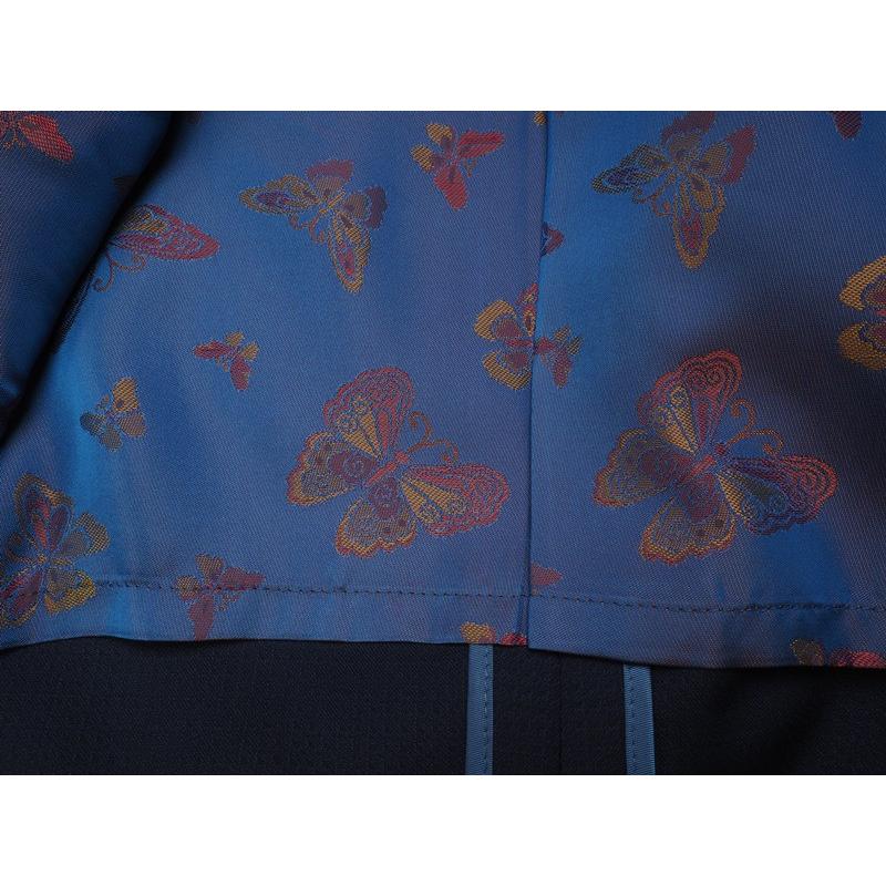 新品28.4万円 オンワード樫山 Selflex 日本製 春秋『PIACENZA ピアツェンツァ 伊製生地』ウール100% スリーピーススーツ A96(A6)紺 800007の画像