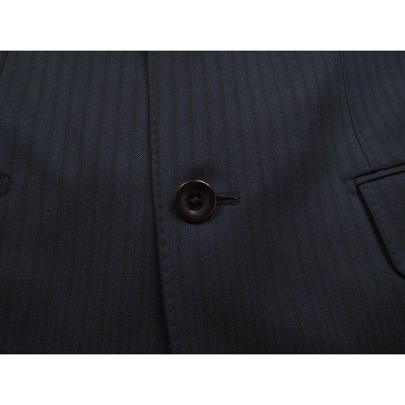 新品27.5万円 オンワード樫山 Selflex 日本製『Ermenegildo Zegna ゼニア 伊製生地』ウール100％ スリーピーススーツ A92(A6程度)紺 842306の画像