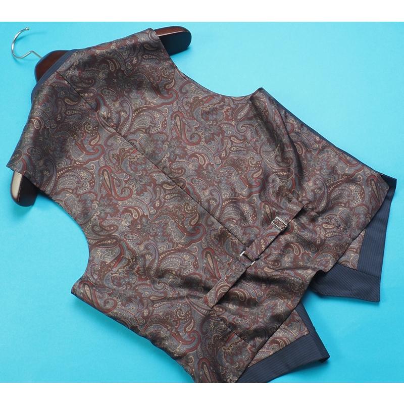 新品定価12.5万円 オンワード樫山 Selflex 日本製 秋冬『MARZOTTO マルゾット 伊製生地』ウール スリーピース スーツ A96(A5程度)紺 852004の画像