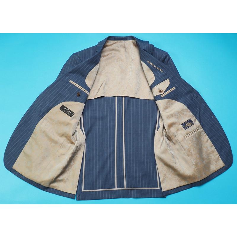 新品16.4万円 オンワード樫山 Selflex 日本製 春夏『ANGELICO  アンジェリコ 伊製生地』ウール スリーピース スーツ Y100(AB5程度)紺 875308の画像